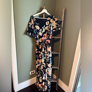 Tahari ASL Floral Jumpsuit